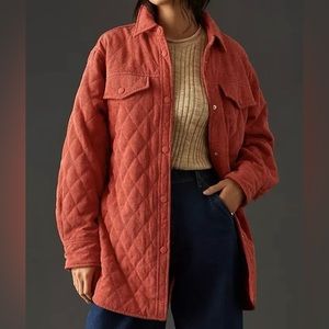 If By Sea-Quilted Shirt
Jacket-Women's Size: Small-Color: Coral-NEW!!